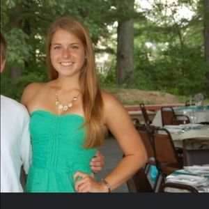 Strapless green dress worn once